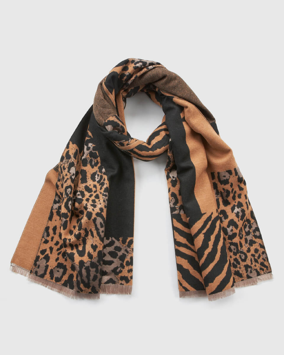 VERDE ΓΥΝΑΙΚΕΙΟ ΚΑΣΚΟΛ 06-0001340 ANIMAL PRINT ΚΑΦΕ VERDE ΓΥΝΑΙΚΕΙΟ ΚΑΣΚΟΛ 06-0001340 ANIMAL PRINT ΚΑΦΕ